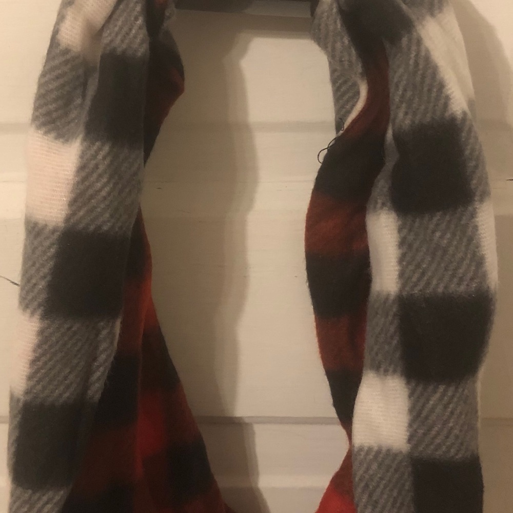 Two sided Buffalo Plaid Infinity Scarf